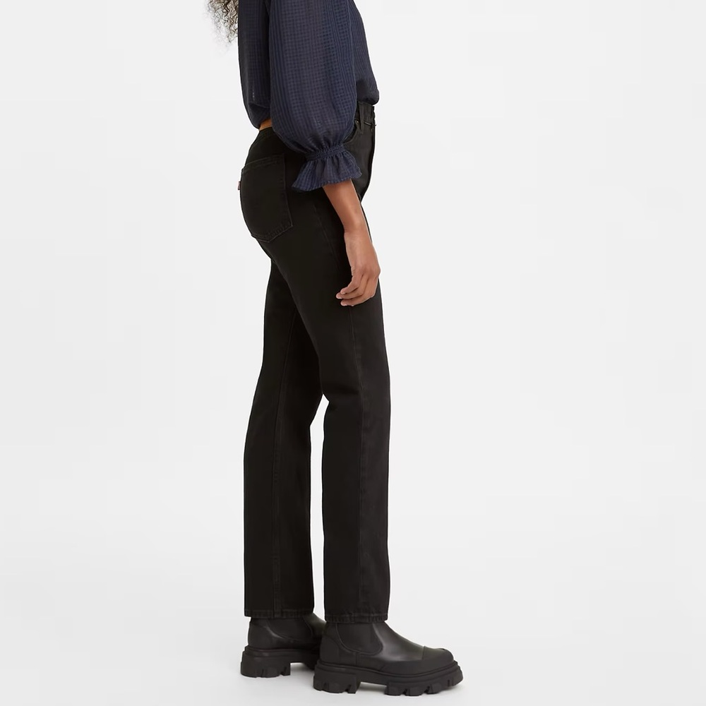 Levi’s Premium 70s High Rise Slim Straight Women’s Jeans Trainwreck Black